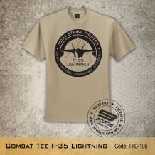 Military Tee F-35 LIGHTNING (Khaki) - TTC106